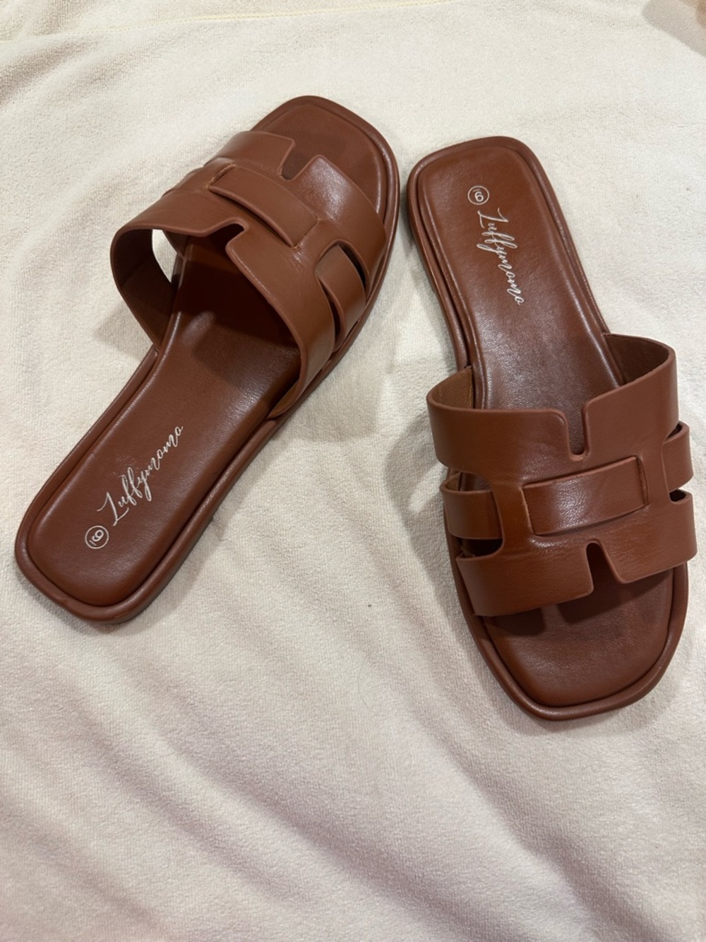 Brown Slide Sandals for Women